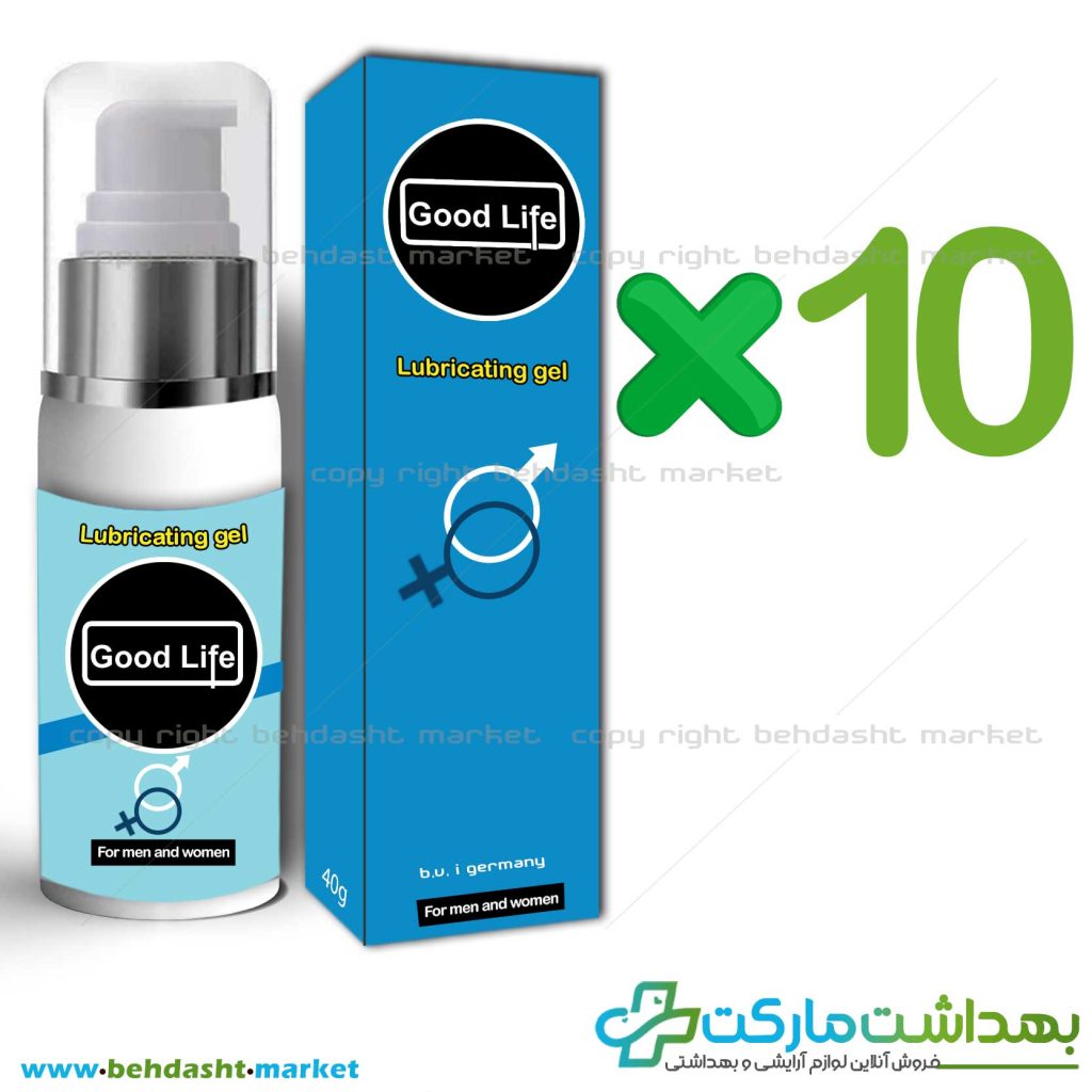 پک تخفیفی 10 عددی ژل آمیزشی و روان کننده، لوبریکانت برندگودلایف ساخت کشور آلمان Good Life وزن 40 گرم